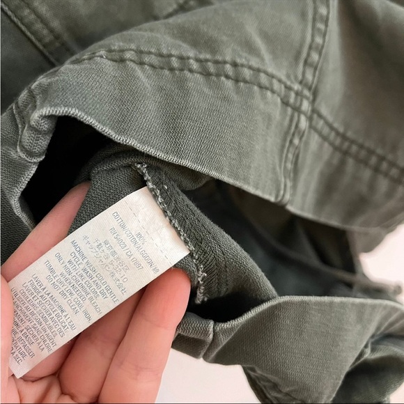 Olive green utility army Jacket xs cargo pockets vintage style - Picture 3 of 9